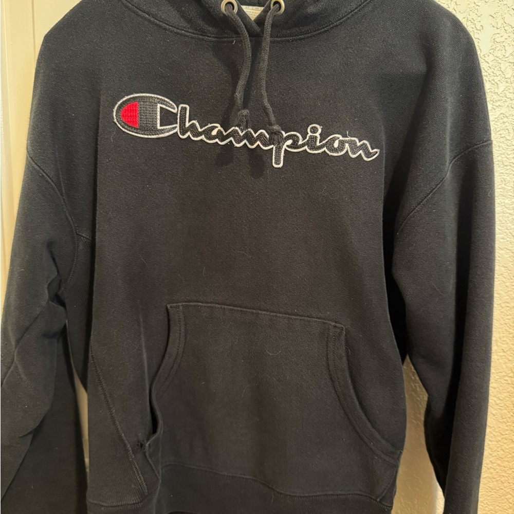 Champion Black Sweater with Logo